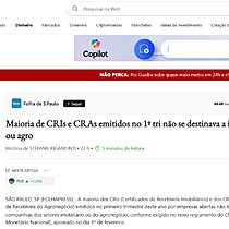 Maioria de CRIs e CRAs emitidos no 1 tri no se destinava a imveis ou agro